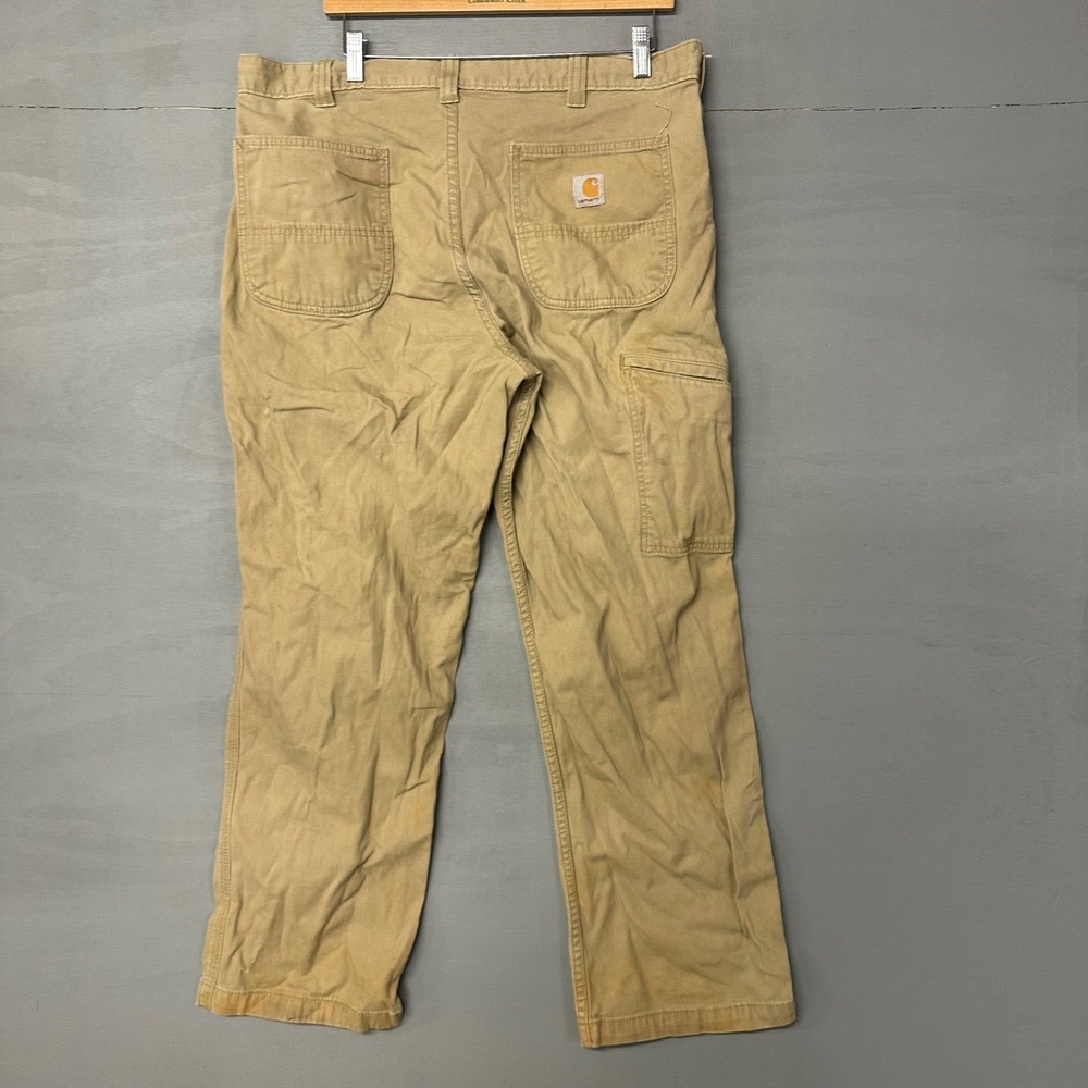 Carhartt‎ Relaxed Fit Work Pants Khaki Mens Size 40x30 Cargo Pockets Utility - Picture 3 of 6